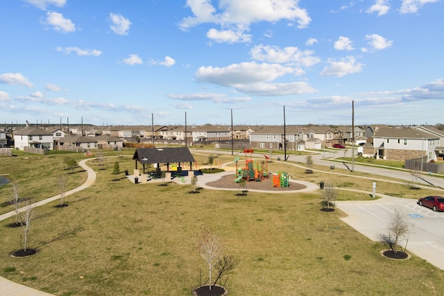 birds eye view of property featuring a residential view