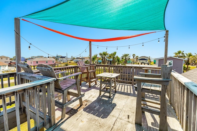 deck featuring a residential view