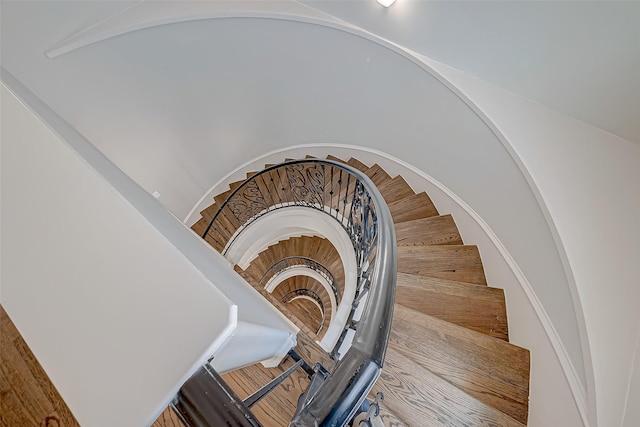 stairs featuring arched walkways