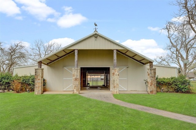 view of outbuilding featuring an exterior structure and an outbuilding