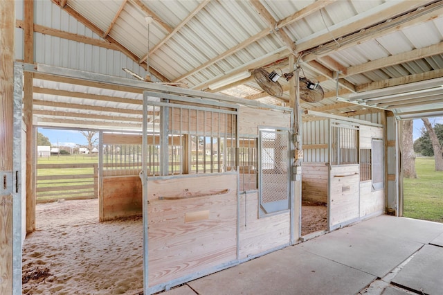 view of horse barn