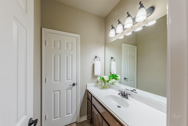 bathroom featuring vanity