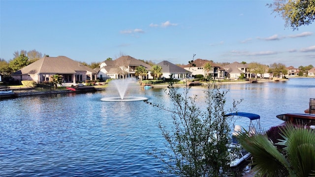 property view of water featuring a residential view