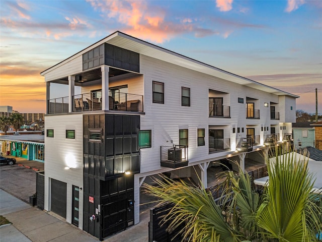 exterior space featuring an attached garage