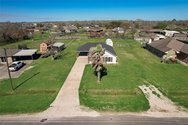 bird's eye view featuring a residential view