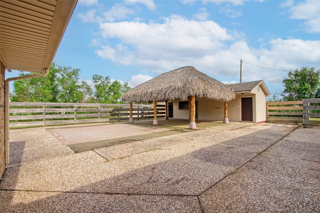 view of horse barn
