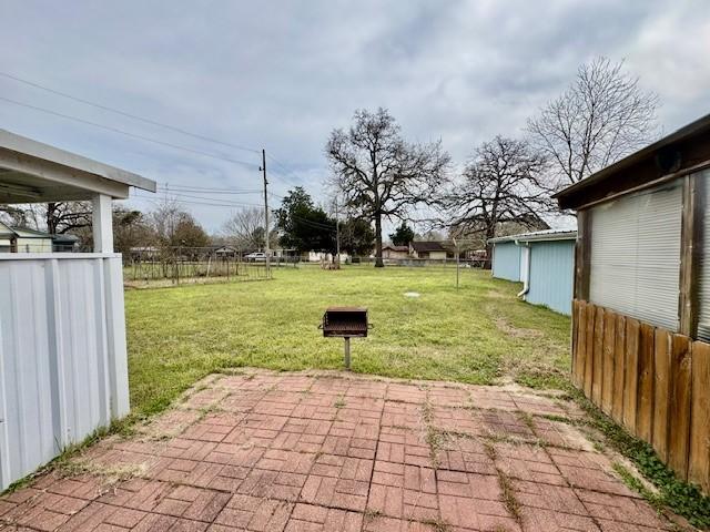 view of patio with a fenced backyard