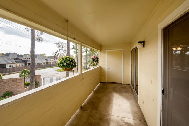 balcony with a residential view