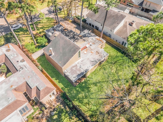 aerial view with a residential view