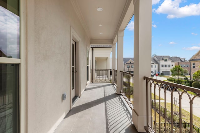 balcony with a residential view