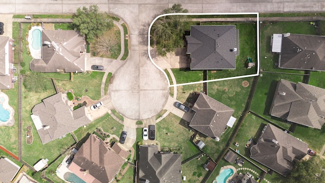 bird's eye view featuring a residential view