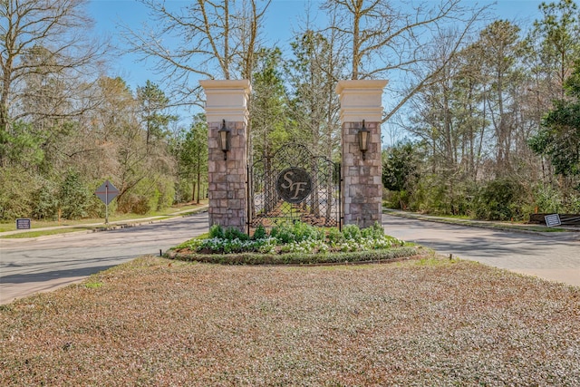 view of community sign