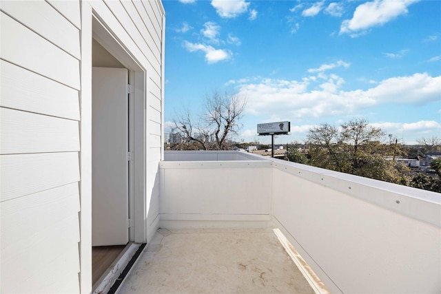 view of balcony