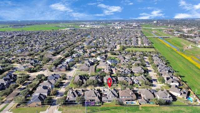 bird's eye view featuring a residential view