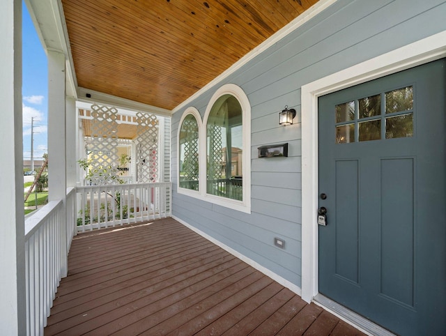 view of wooden deck