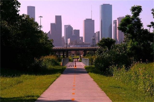 view of home's community with a city view