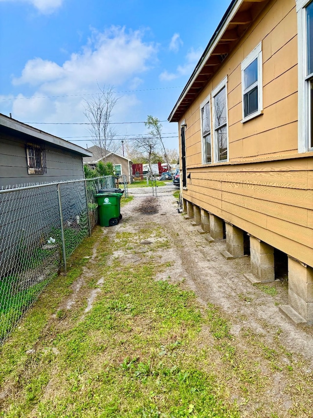 exterior space featuring fence