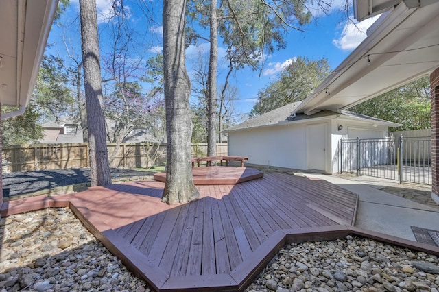 wooden terrace with fence