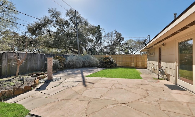 view of patio / terrace with a fenced backyard