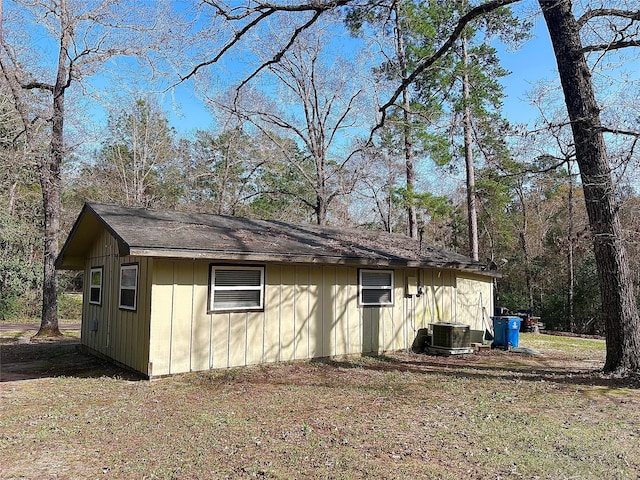 view of outbuilding with cooling unit