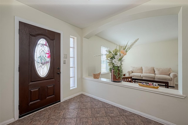 entryway with baseboards