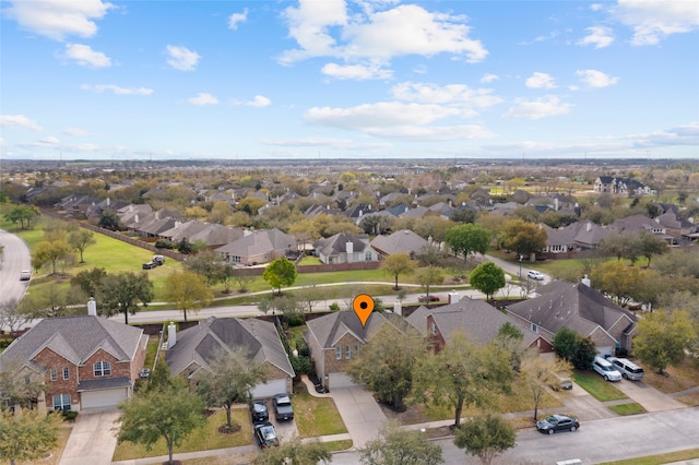 aerial view featuring a residential view