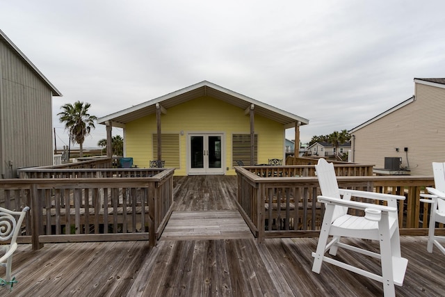 deck with french doors