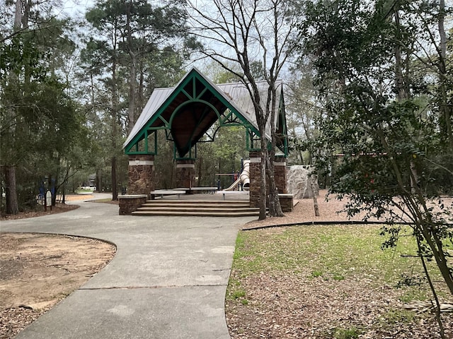 view of community featuring playground community