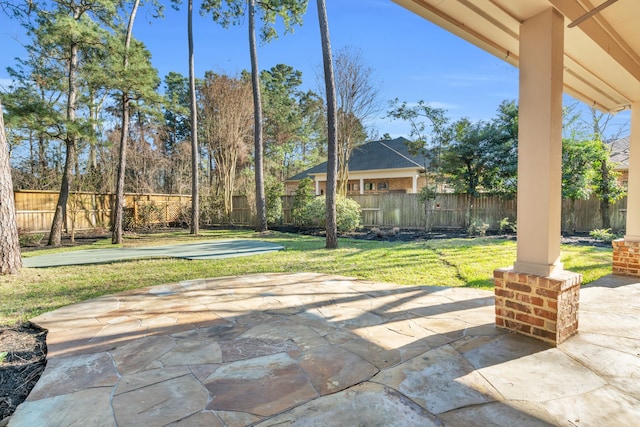 view of patio / terrace featuring a fenced backyard