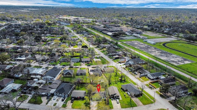 drone / aerial view with a residential view