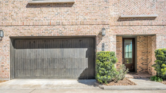 exterior details featuring brick siding