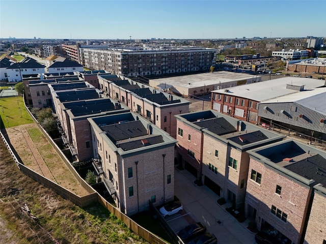 drone / aerial view with a view of city