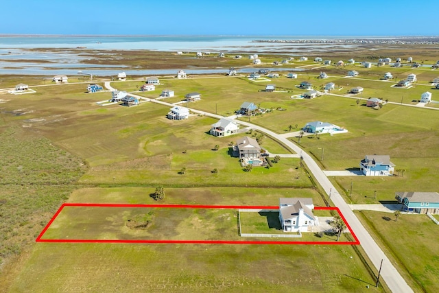 4010 Kiva Rd, Galveston, TX 77554 - view of property location featuring a nearby body of water and property boundaries highlighted