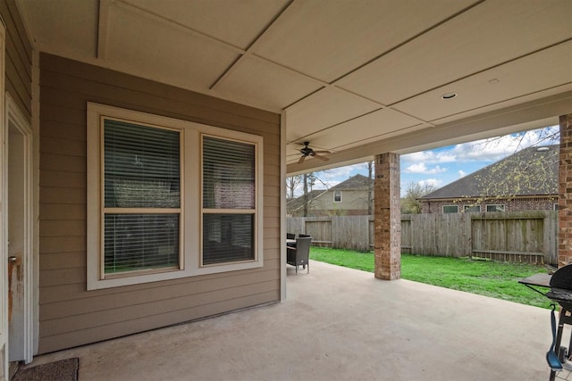 view of patio / terrace with a fenced backyard