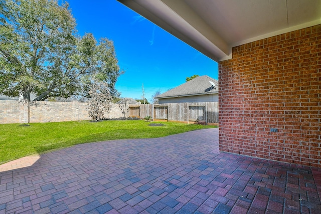 view of patio / terrace featuring a fenced backyard