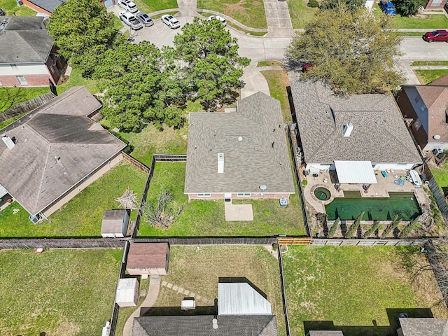 drone / aerial view with a residential view