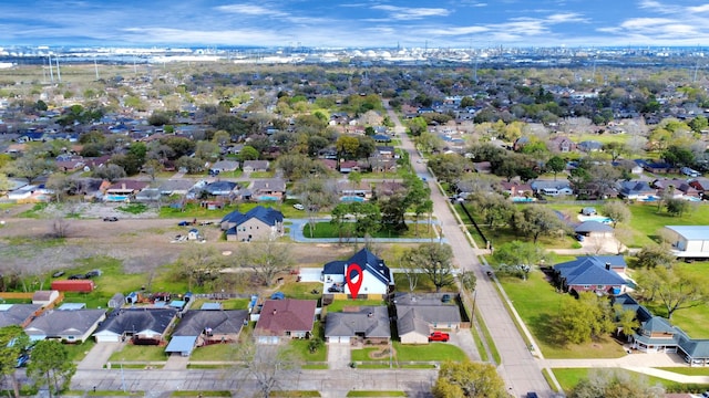 bird's eye view with a residential view