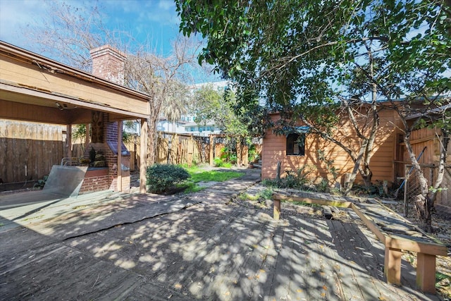 view of patio with fence