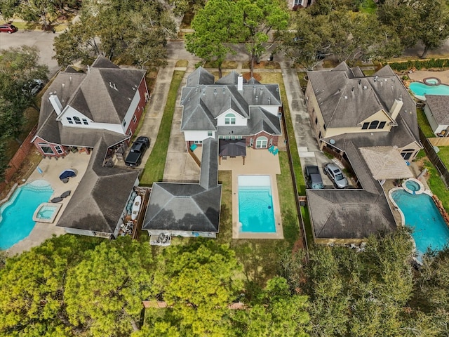 drone / aerial view featuring a residential view