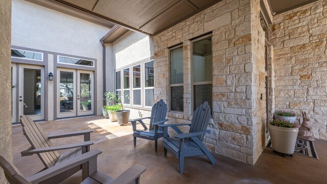 view of patio with french doors