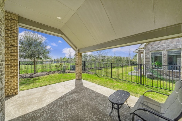 view of patio / terrace with a fenced backyard