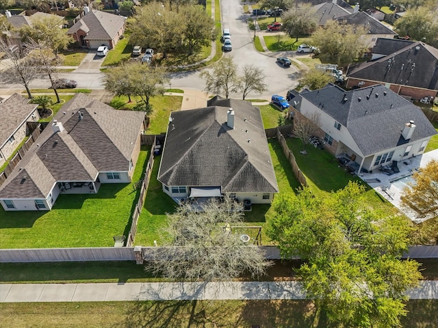 aerial view with a residential view