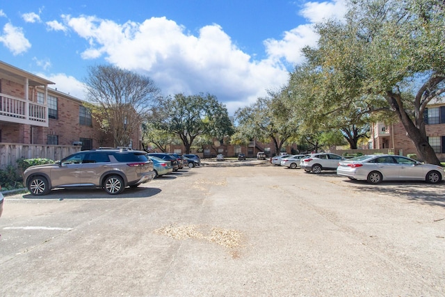 view of uncovered parking lot