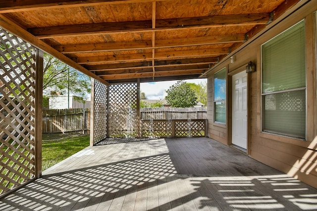 wooden deck with fence