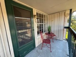 balcony with covered porch