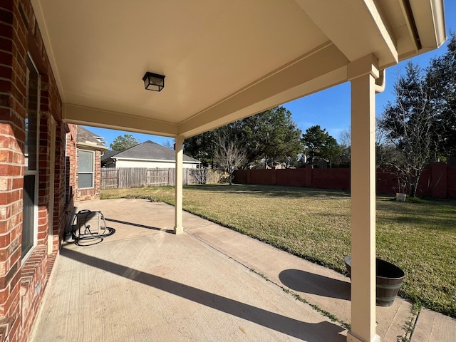 view of patio / terrace with a fenced backyard