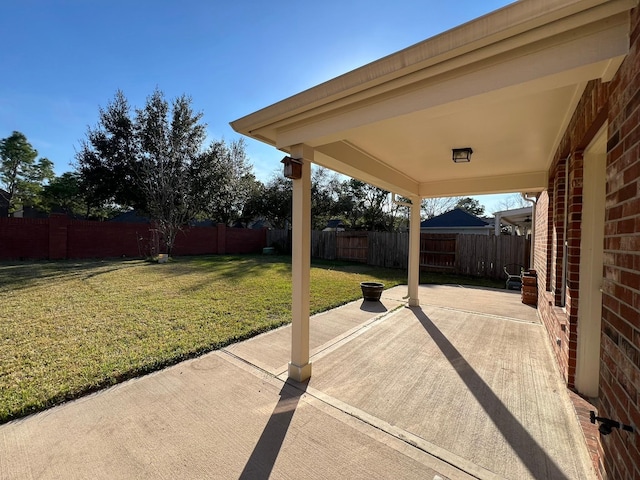 view of patio / terrace featuring a fenced backyard