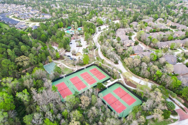 aerial view featuring a residential view