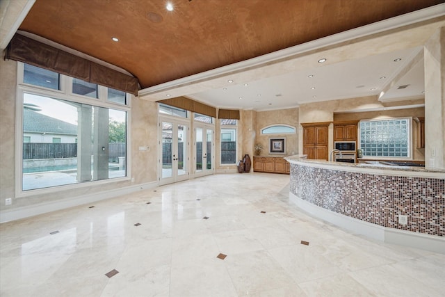 interior space with french doors