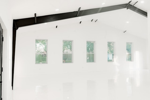 interior details featuring beamed ceiling